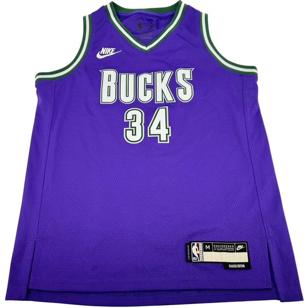 Youth Nike Purple Milwaukee Bucks Giannis Antetokounmpo 34 Swingman Jersey Sz M